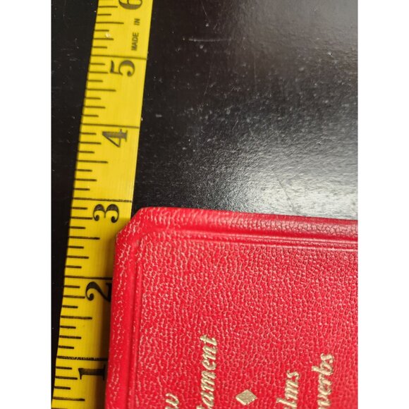 New Testament Psalms Proverbs Pocket Bible 1974-Red & Gold Text - Picture 9 of 9